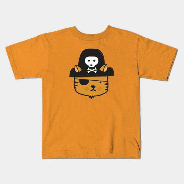 Pirate Cat (Jumpy Icon Series) Kids T-Shirt by Jumpy